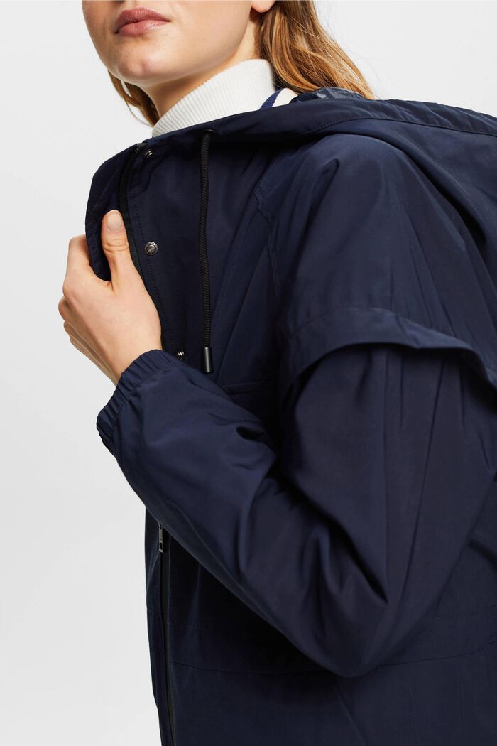 Long-Parka mit Tunnelzugkapuze