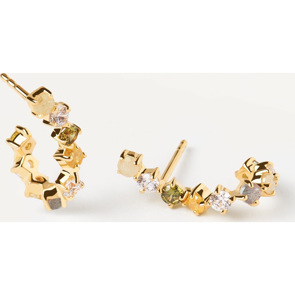 P D Paola Boucles d'oreilles à fermoir à poussette 925 Argent Boucles d'oreilles