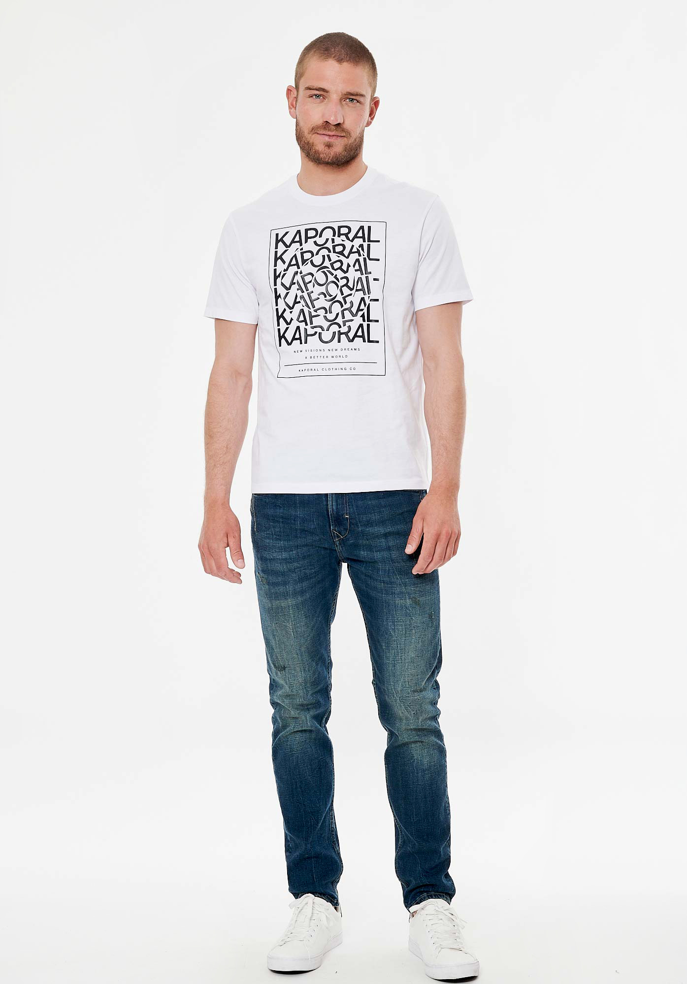 RUMO   T-shirt blanc homme 100% coton bio