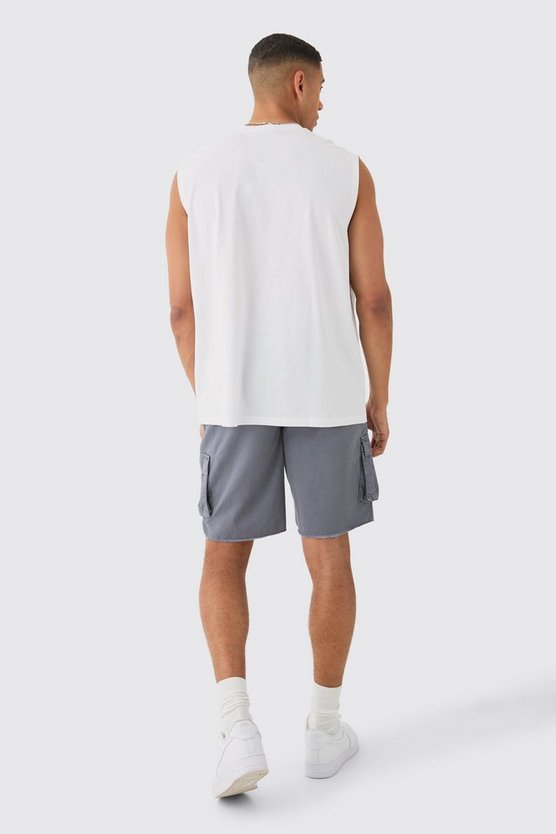 Oversize Tanktop mit Renaissance-Print