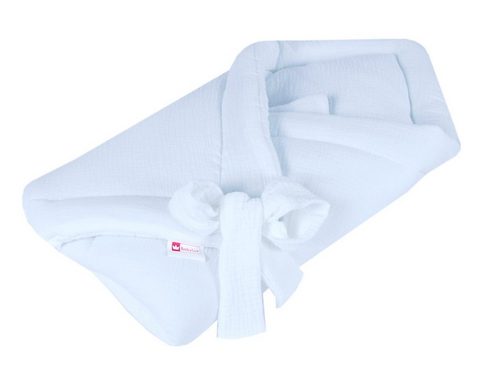 Einschlagdecke BABYLUX Einschlagdecke Musselin BABYHÖRNCHEN 75 x 75 cm Neugeborene, BabyLux, Weiß