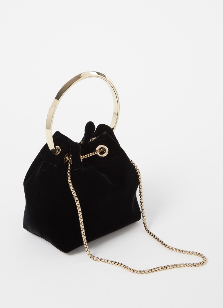 Geantă mini Jimmy Choo Bon Bon din catifea