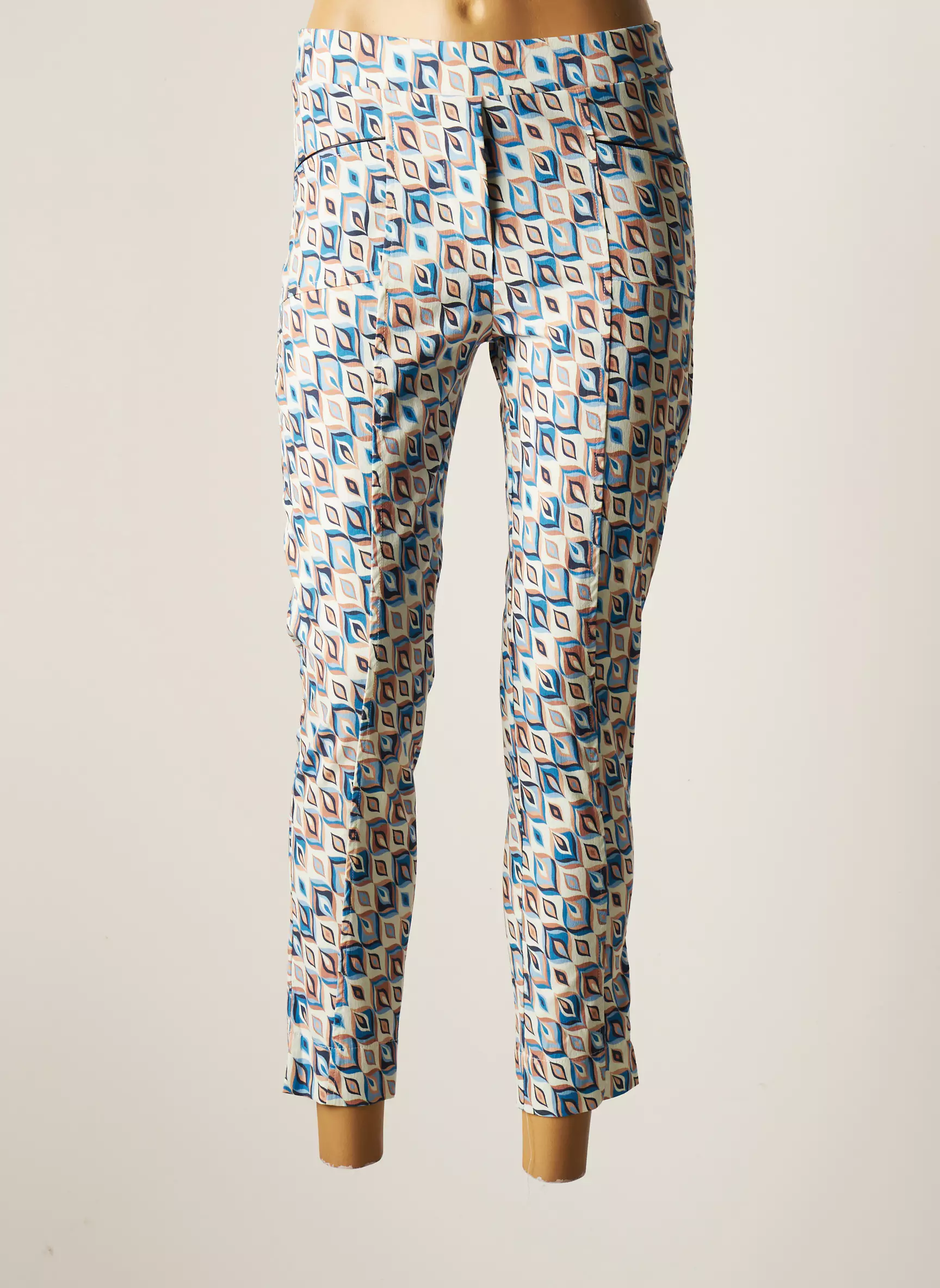 Halogene Pantalon7 8 Femme couleur bleu