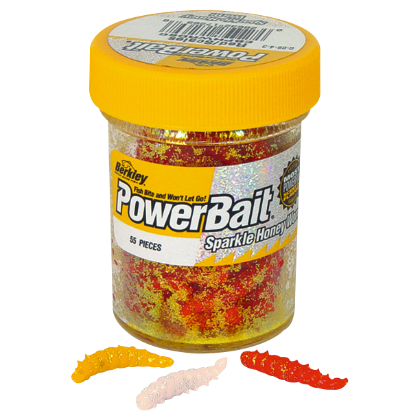 Berkley Powerbait Honey Worms (Garlic weiß)
