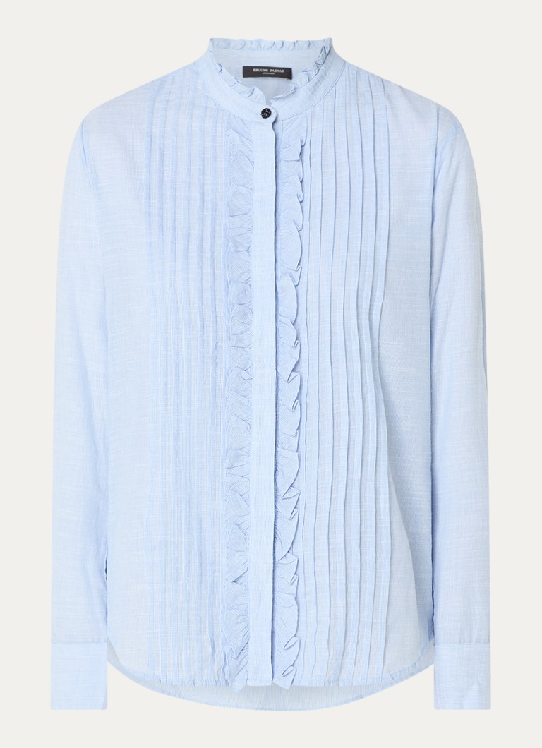 Blusa semitrasparente Biggi di Bruuns Bazaar, con righe e volant