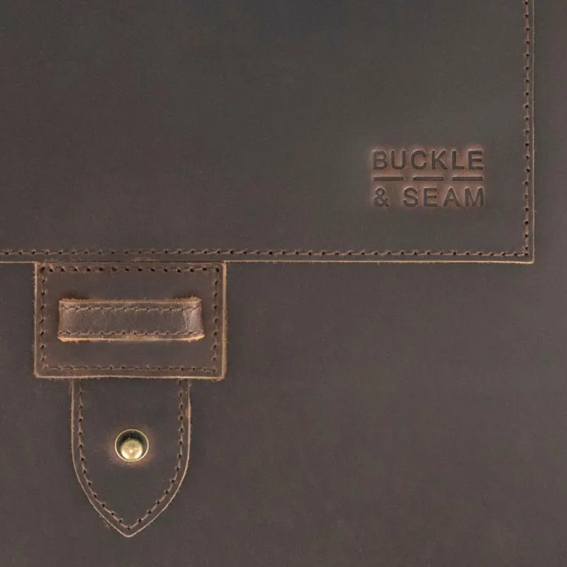 Buckle & Seam Leder Laptop Sleeve Aspen 13 Zoll - Braun