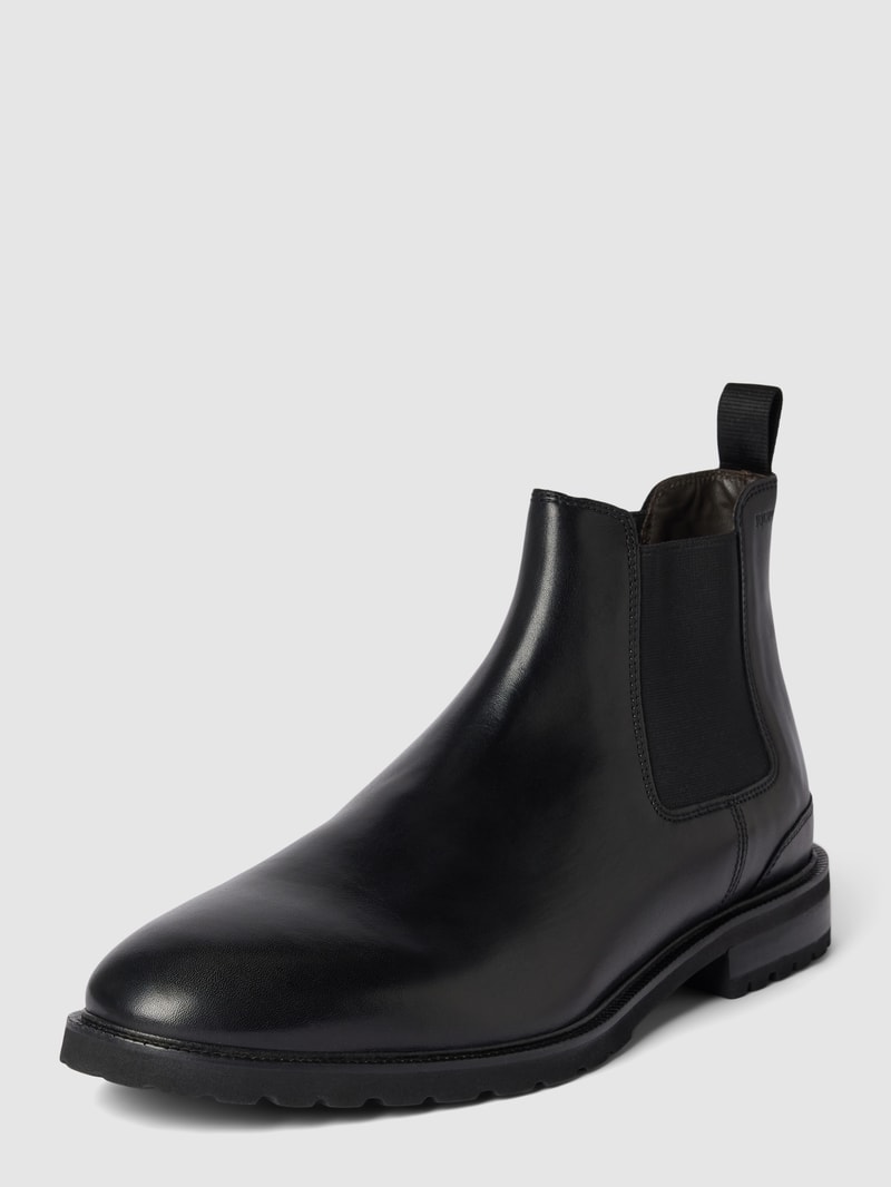 Chelsea Boots mit Label-Details Model 'Danilo' in schwarz
