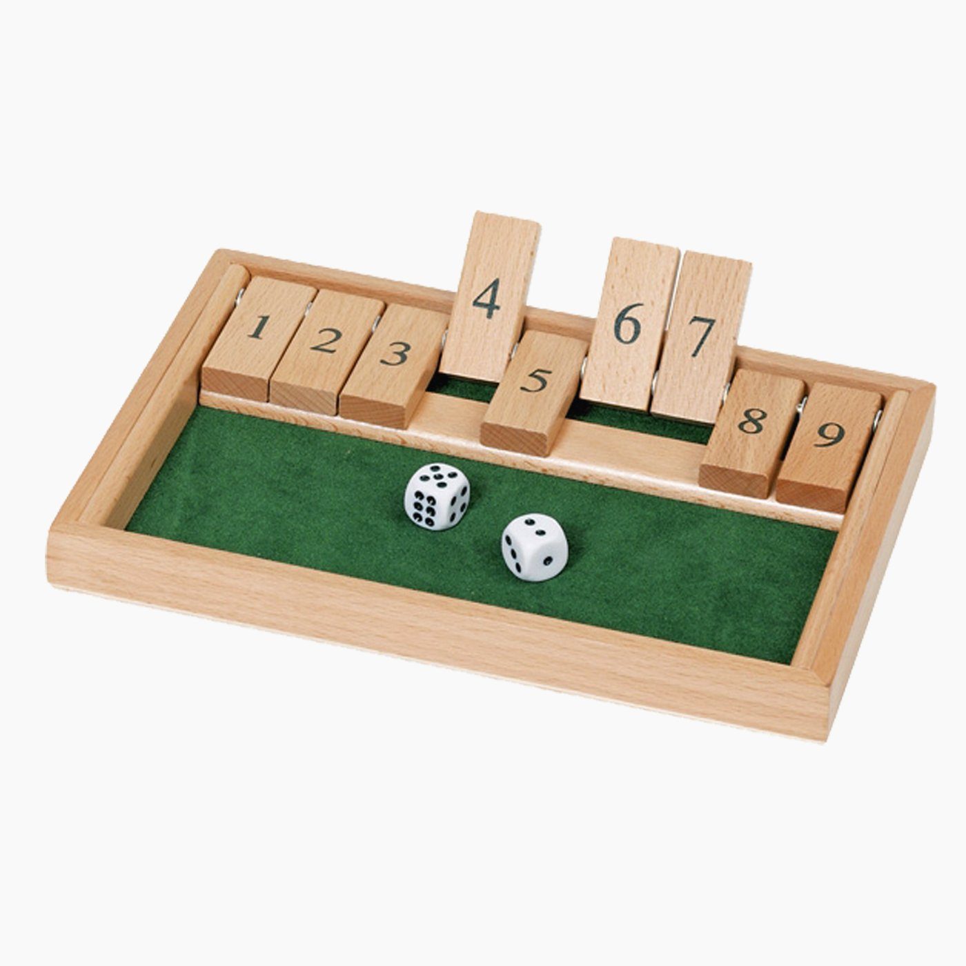goki Spielesammlung, Würfelspiel Shut the box Würfelspiel Shut the box, Spielend rechnen lernen!