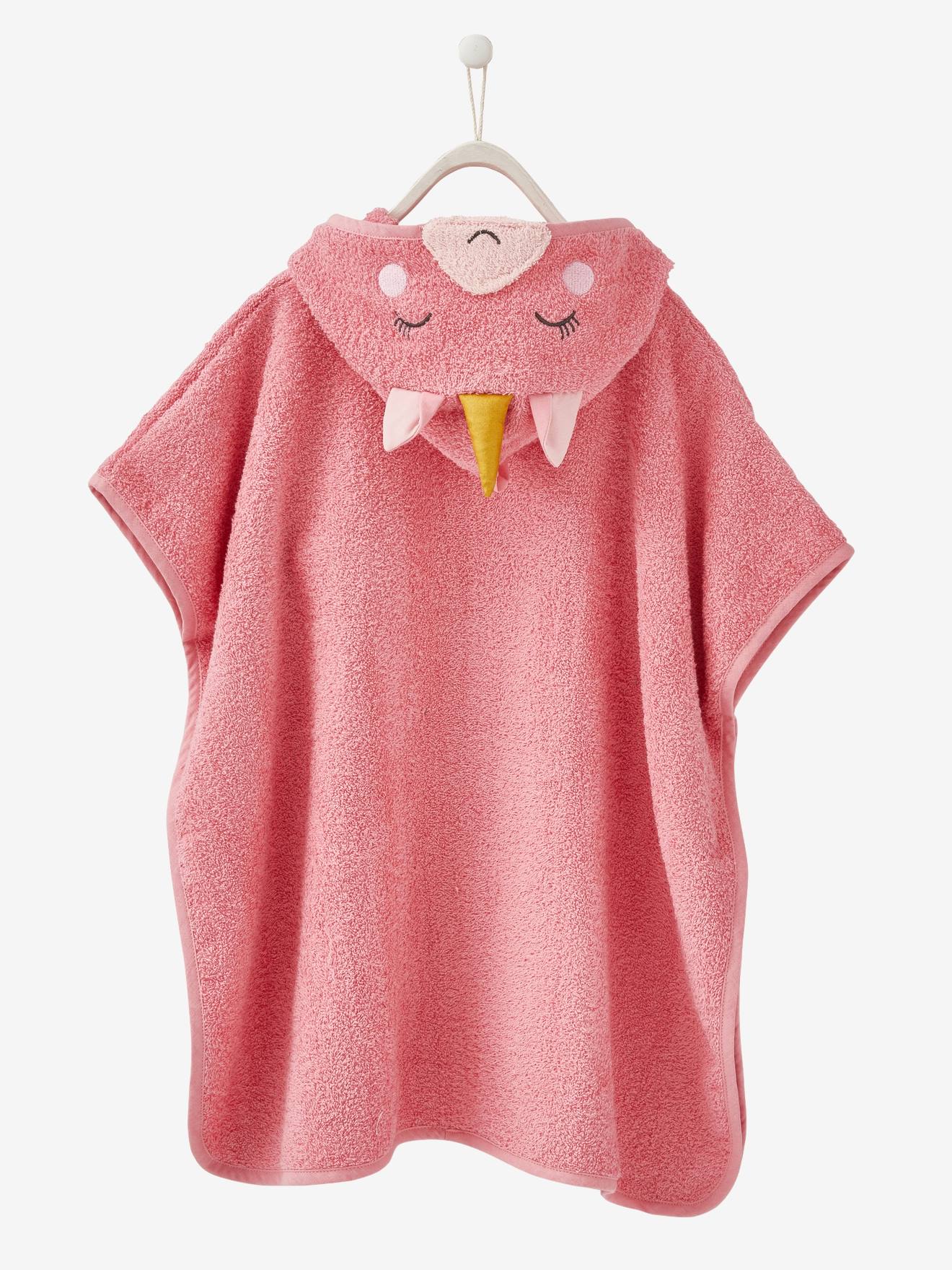 Poncho de bain Licorne rose