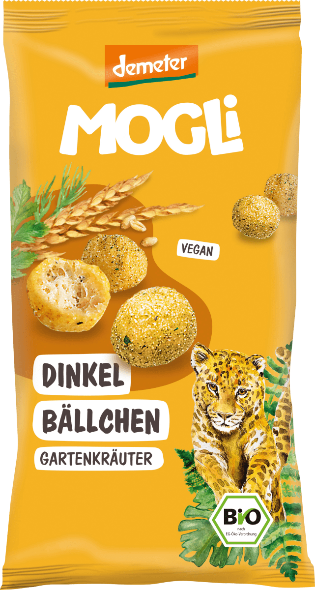 Kindersnack Dinkel Bällchen Gartenkräuter, 40 g