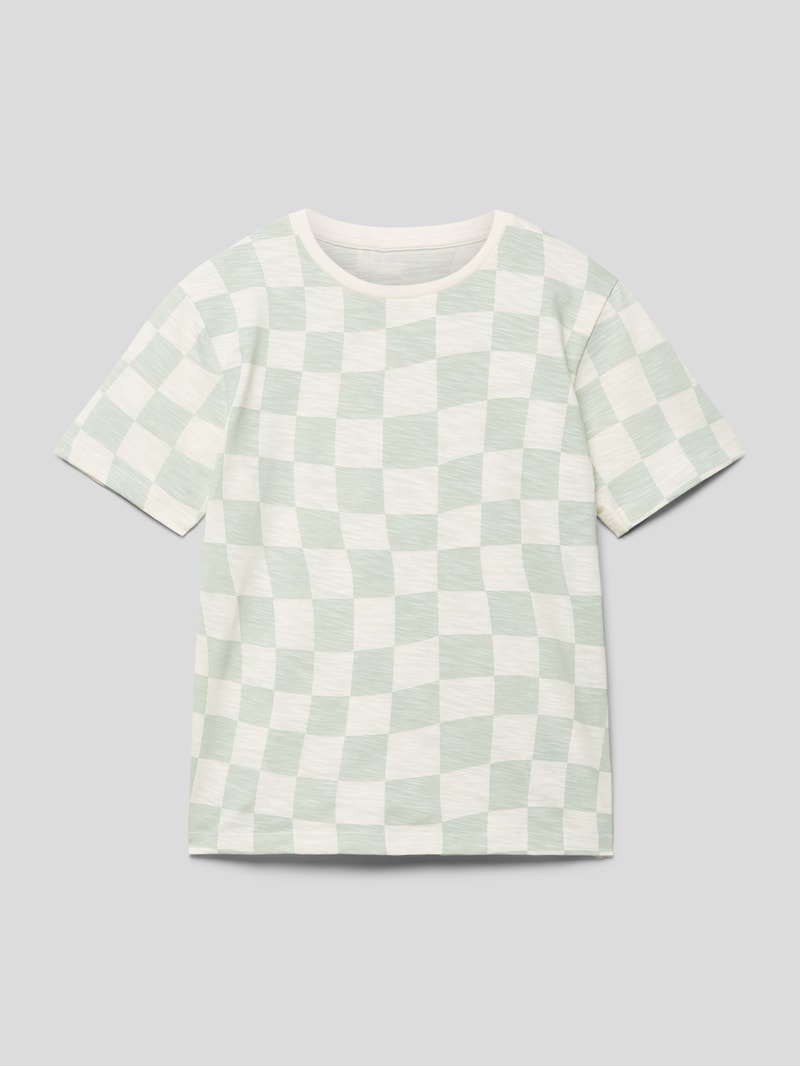 T-Shirt mit Streifenmuster in mint
