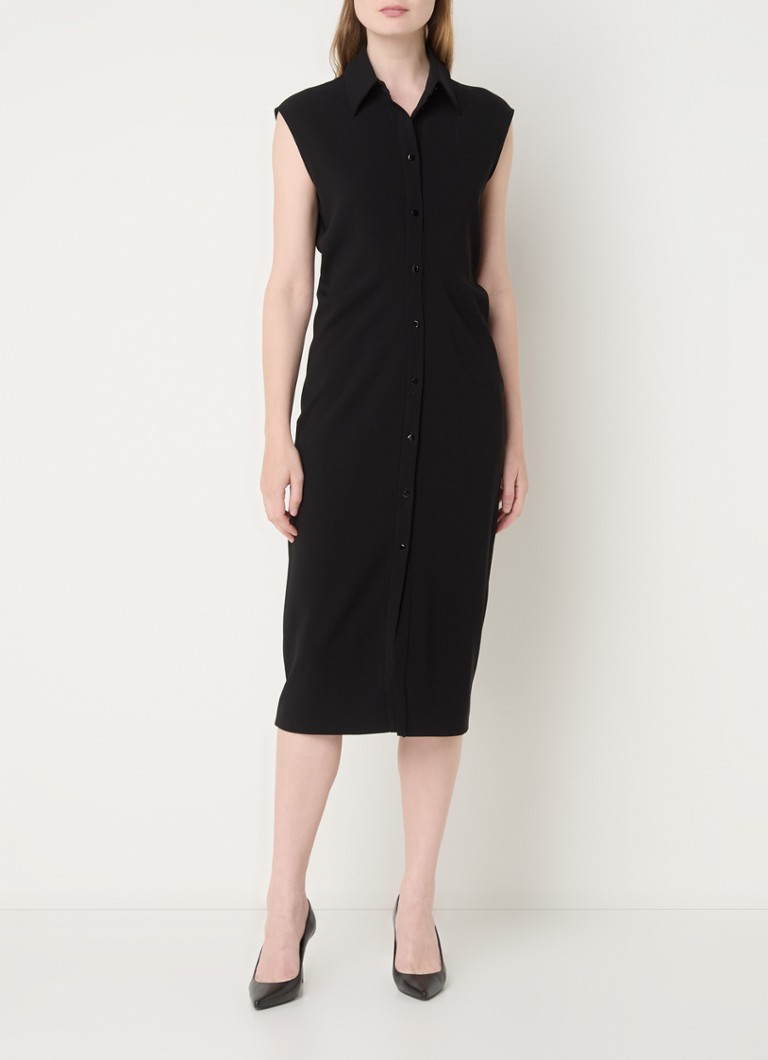 MaxMara - Rochie cămașă până la gambă în nuanța Sughero