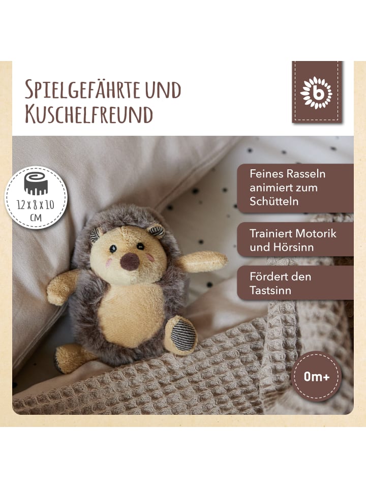 Bieco Spielwaren Plüsch Igel Spieltier mit Rassel - ab Geburt in Braun günstig kaufen onesize