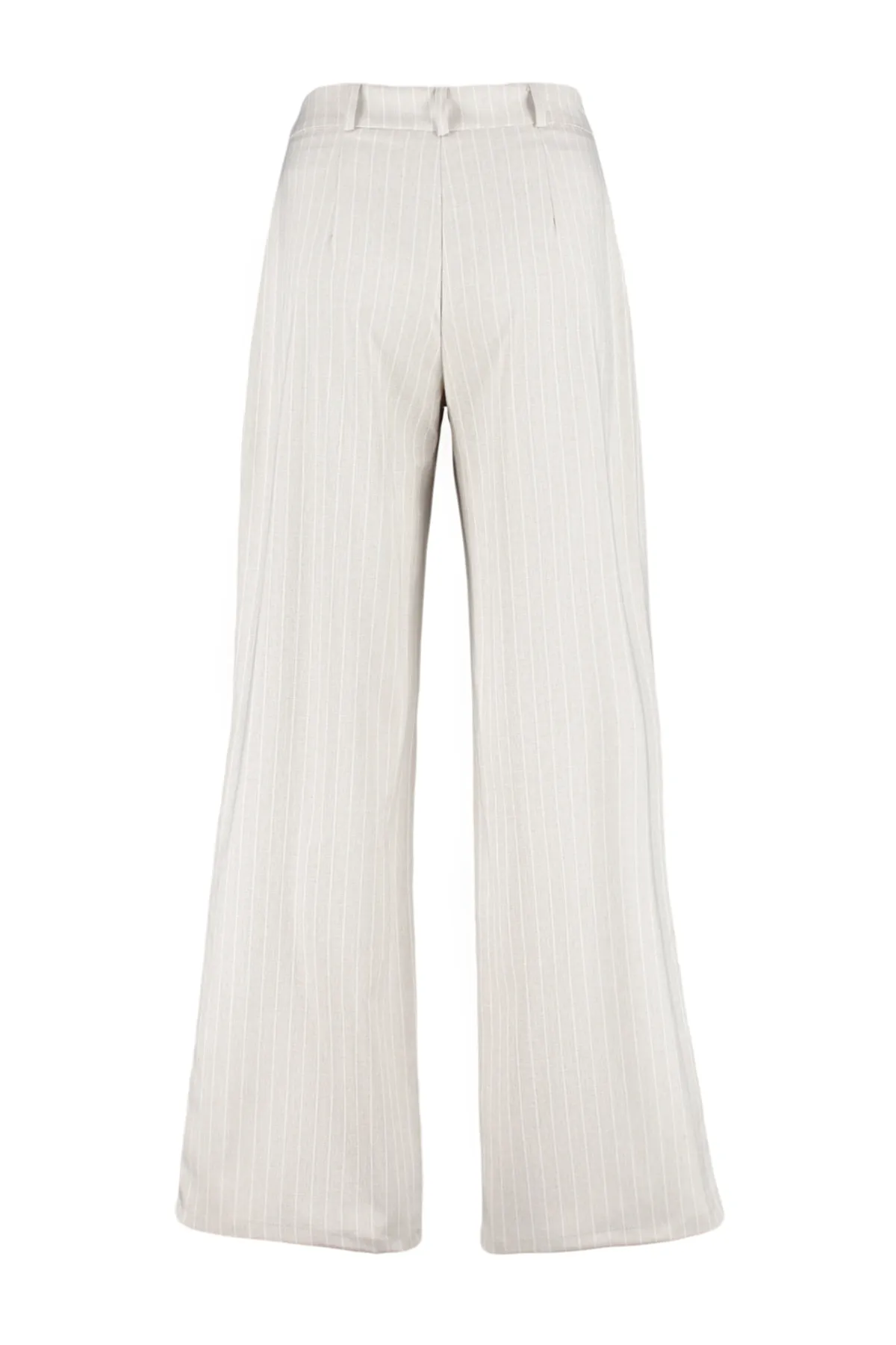 Trendyol Collection  Stone Wide Leg/Wide Leg Woven Gestreifte Hose TWOSS23PL00109