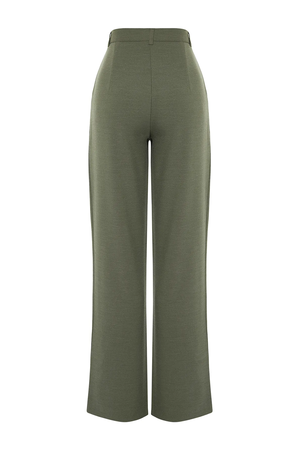 Trendyol Collection  Mintfarbene, gerade/gerade geschnittene, plissierte Webhose in limitierter Auflage TWOAW23PL00401
