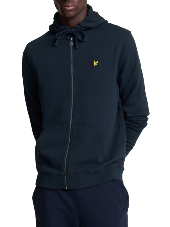Lyle & Scott Kapuzensweatjacke in Dunkelblau günstig kaufen