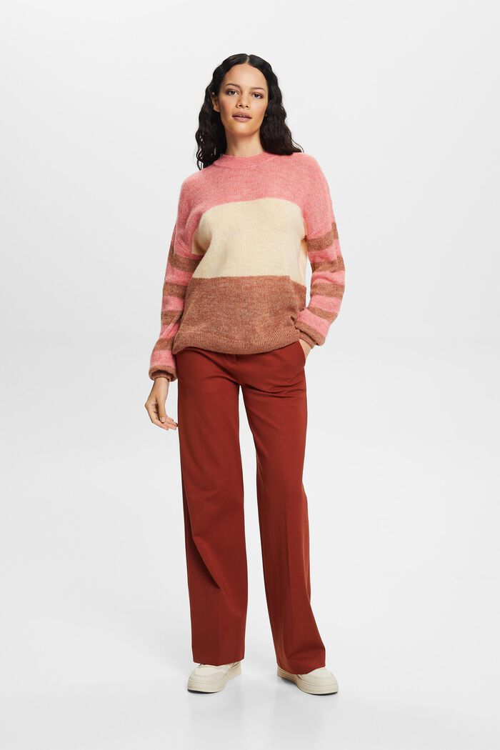 Pullover im Colorblock-Design, Wollmix