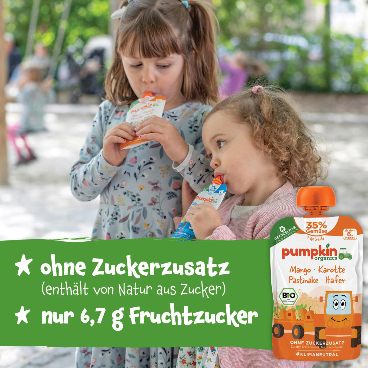 Quetschie Mango, Karotte, Pastinake und Hafer, ab 6 Monaten, 100 g
