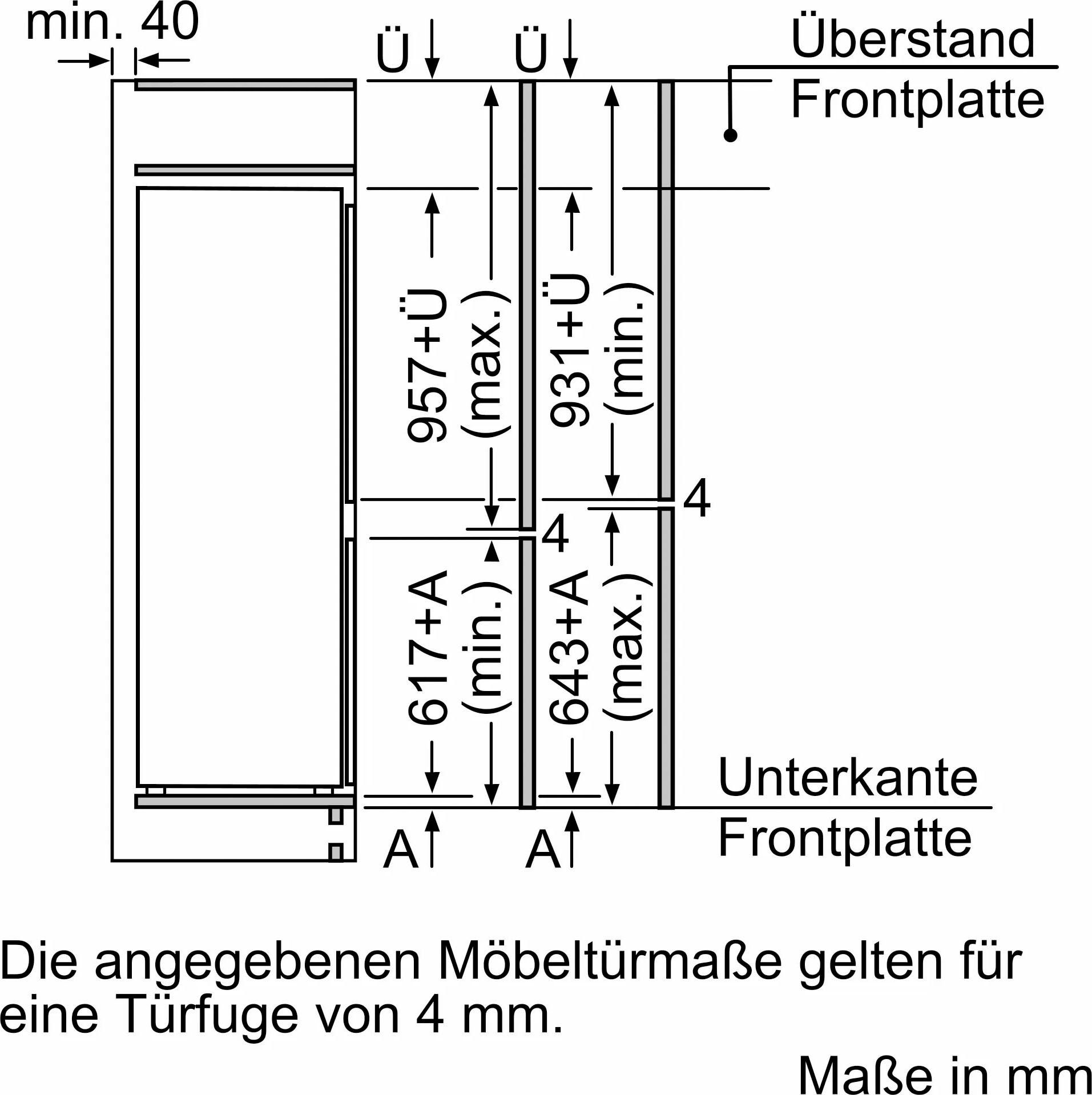 NEFF Einbaukühlgefrierkombination N 70 KI6773FE1, 157,8 cm hoch, 55,8 cm breit