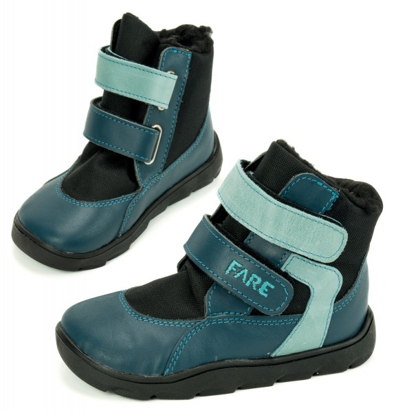 Fare Bare ~ (W) Winterstiefel Leder + Tex ~ Blau