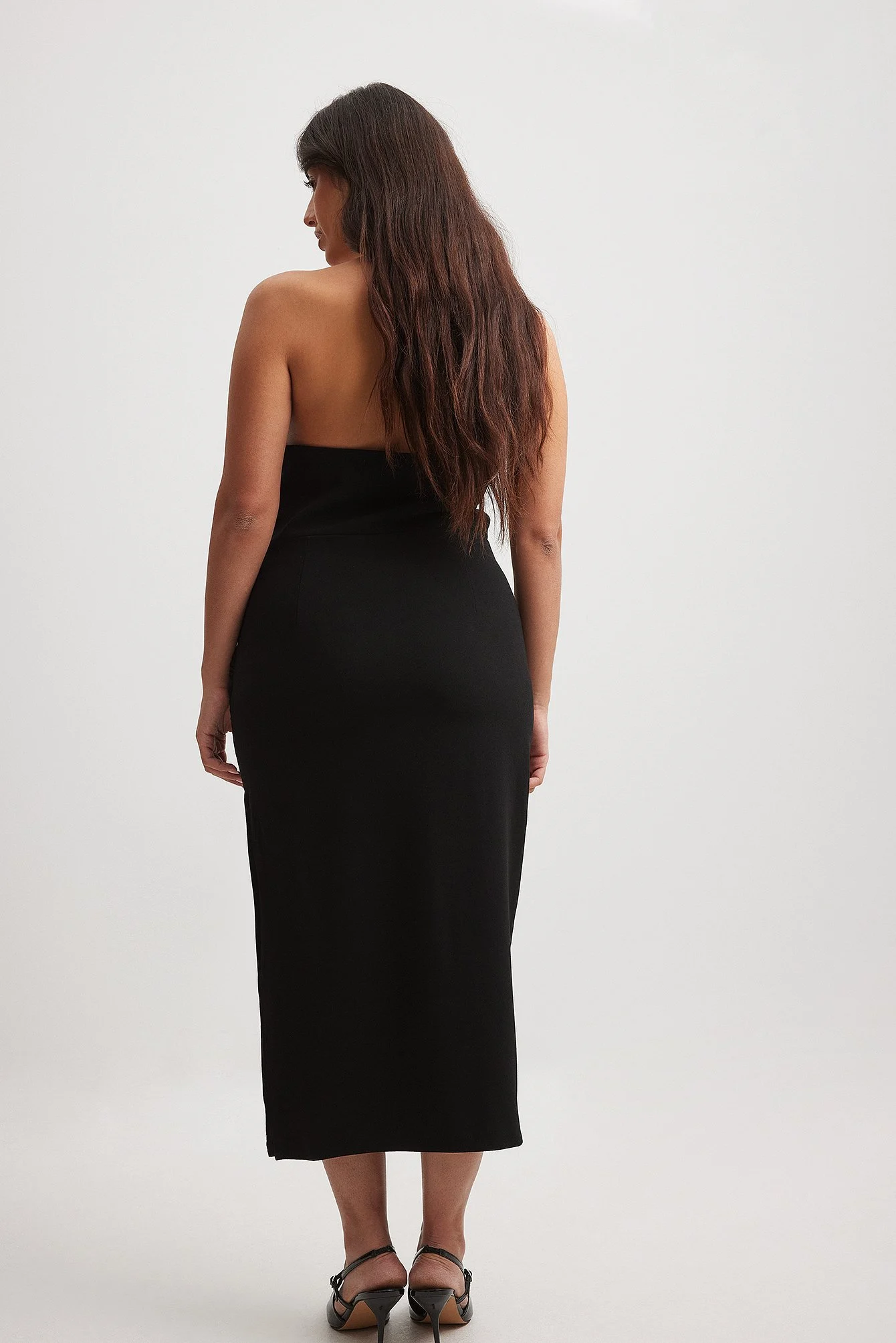Midikleid mit Bandeau-Korsett