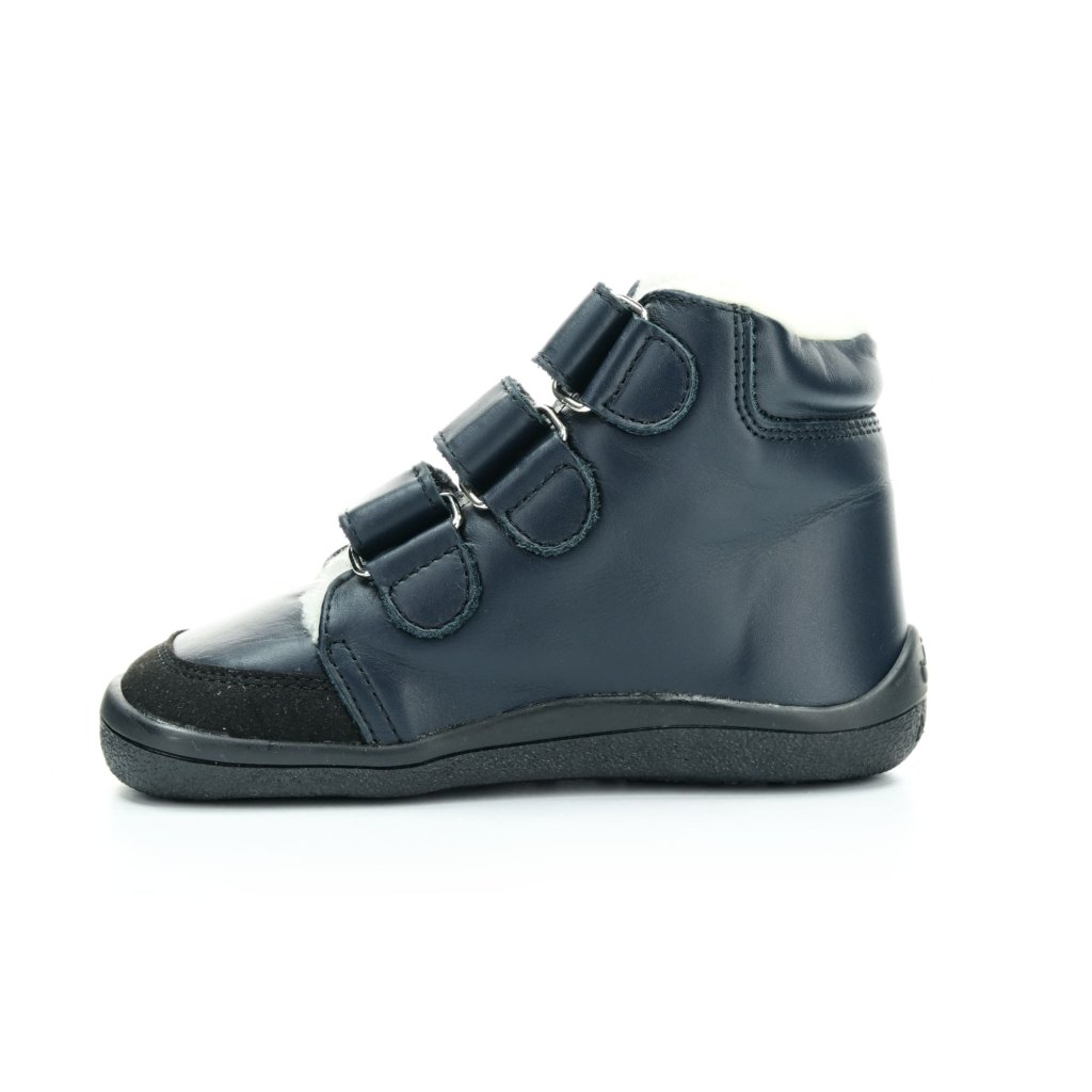 Beda Just Black mit Membran (BF 0001/W/MK/Y/SO) schwarze Winter-Barfußstiefeletten