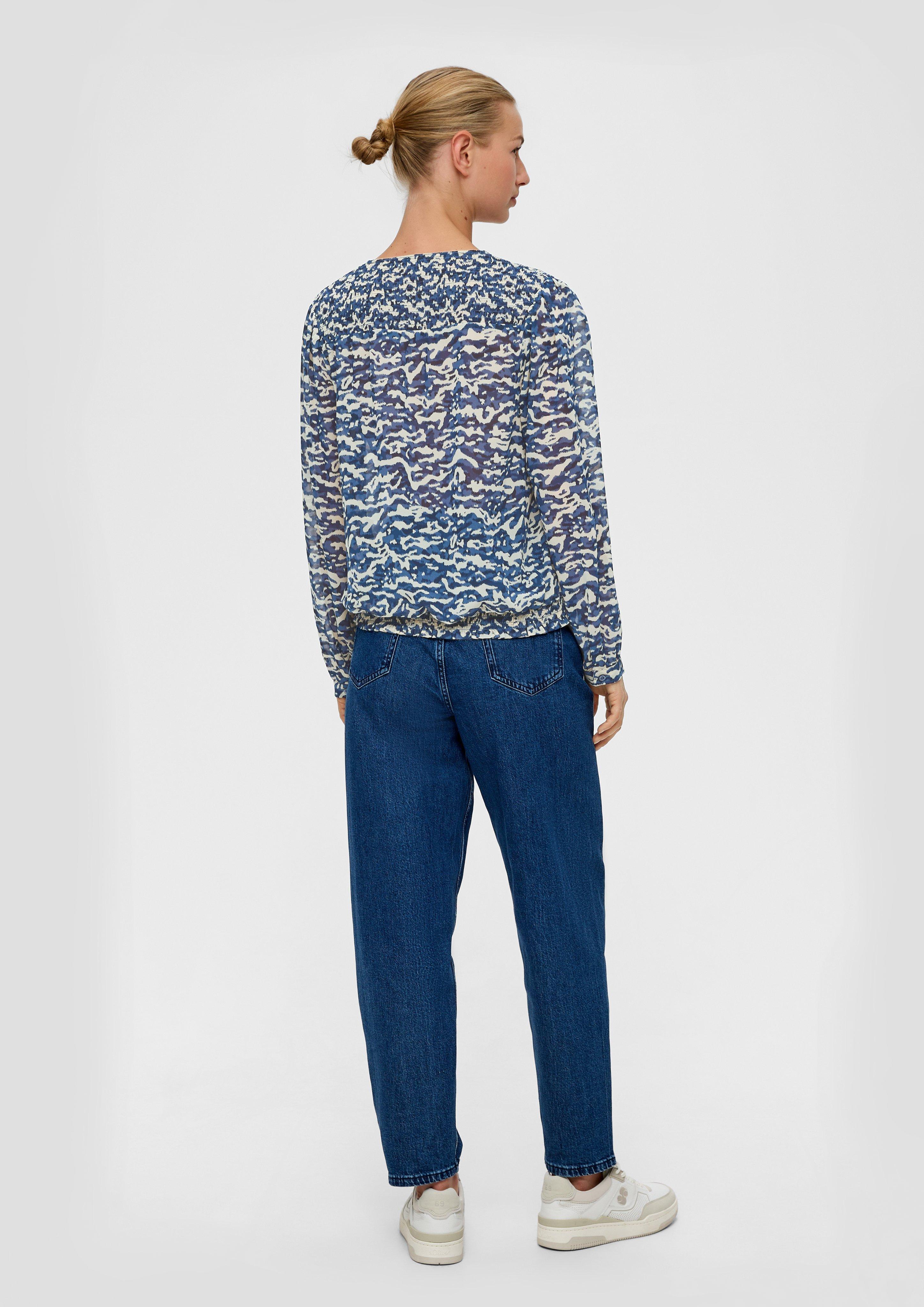 Chiffonbluse mit Allover-Print  2135658-57A1
