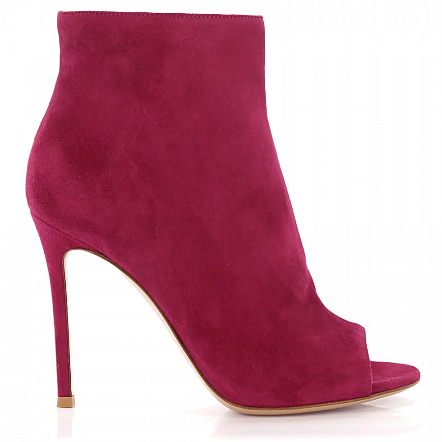 Gianvito Rossi - Stiefeletten LAIS Veloursleder - rot