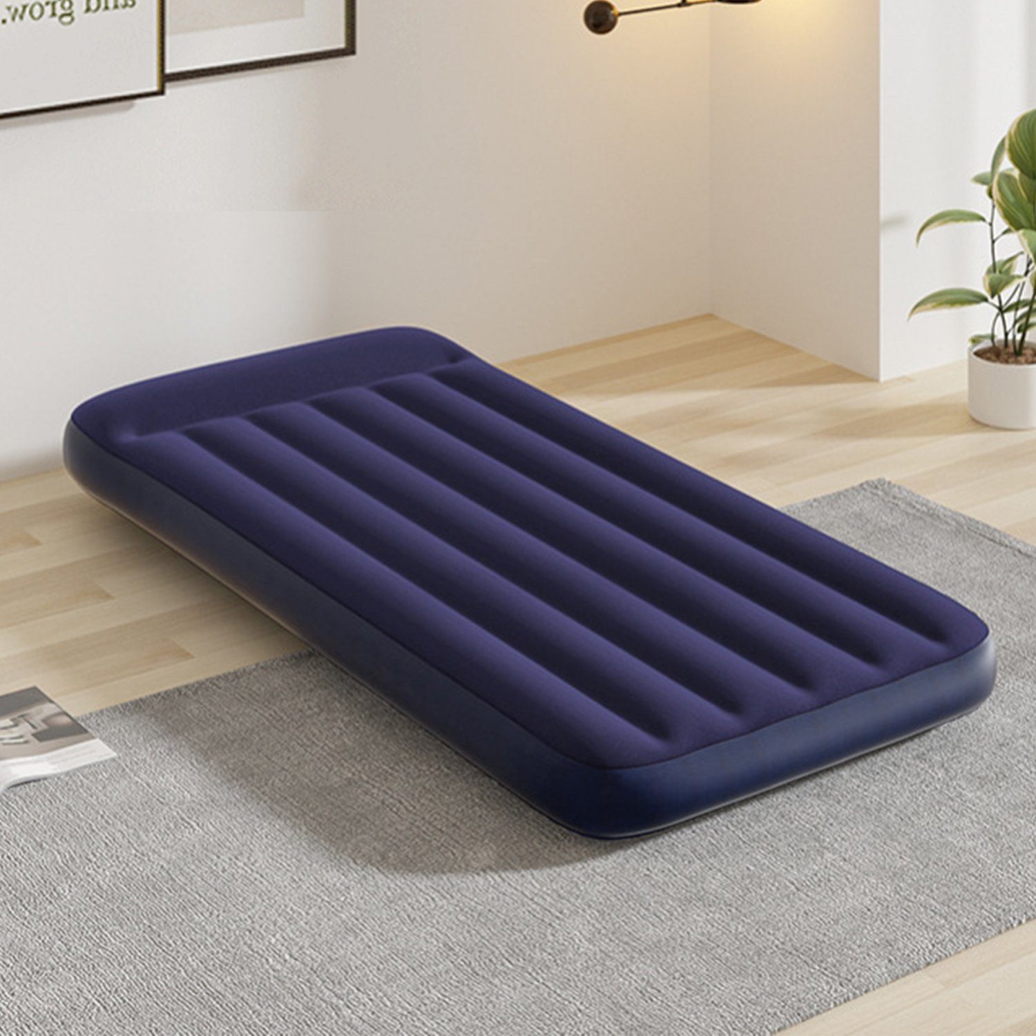 MAGICSHE Luftbett Luftmatratze Aufblasbar Gästebett mit Beflockter Oberfläche