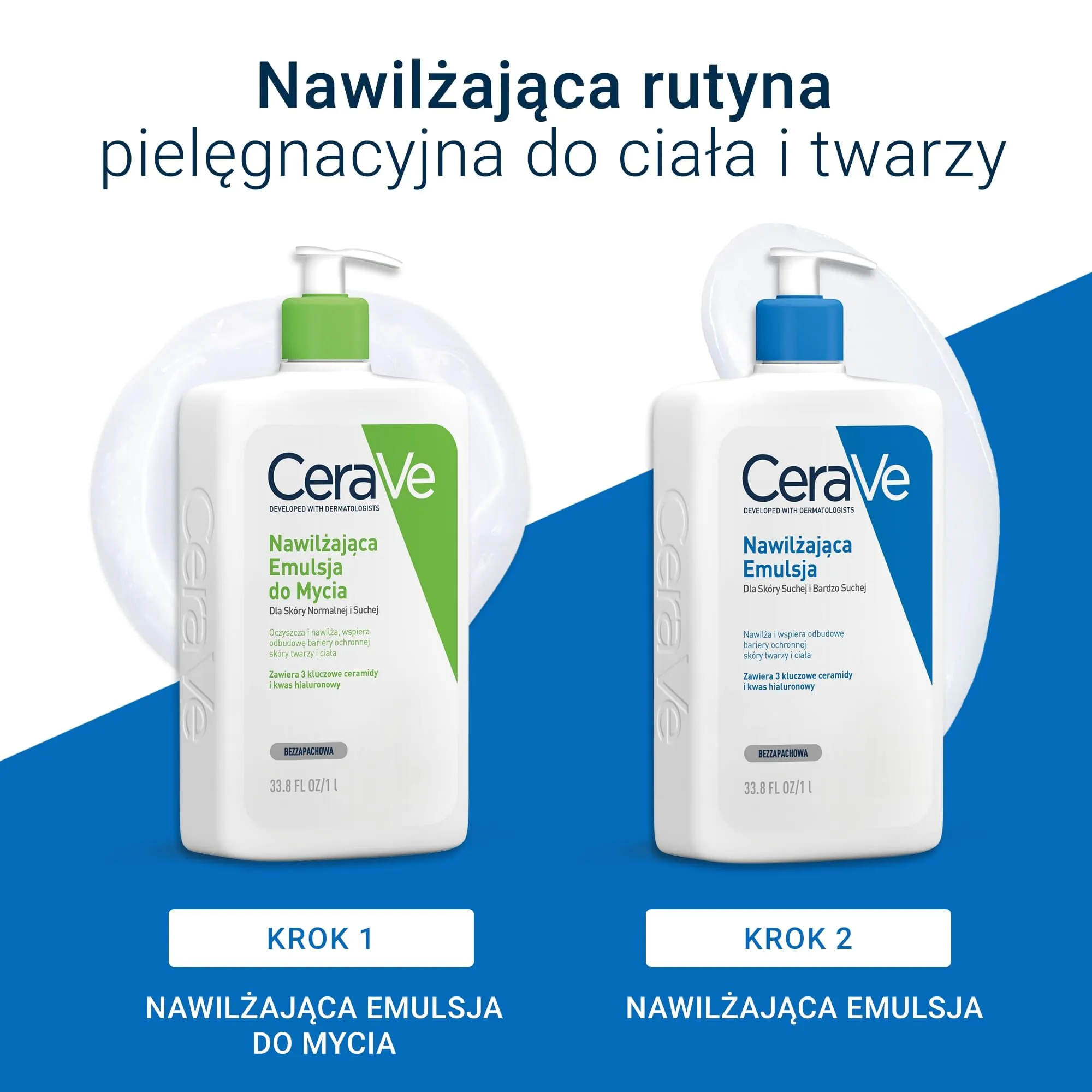 „CeraVe“ drėkinamoji emulsija normaliai, sausai ir labai sausai odai, 1000 ml