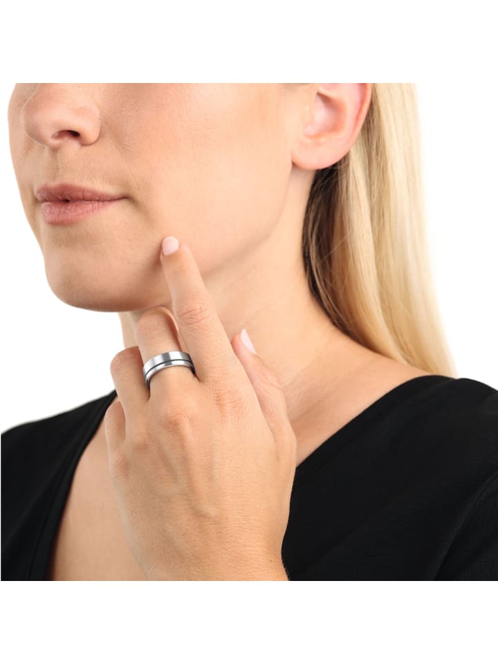 Amor Ring Edelstahl in Silber günstig kaufen 64