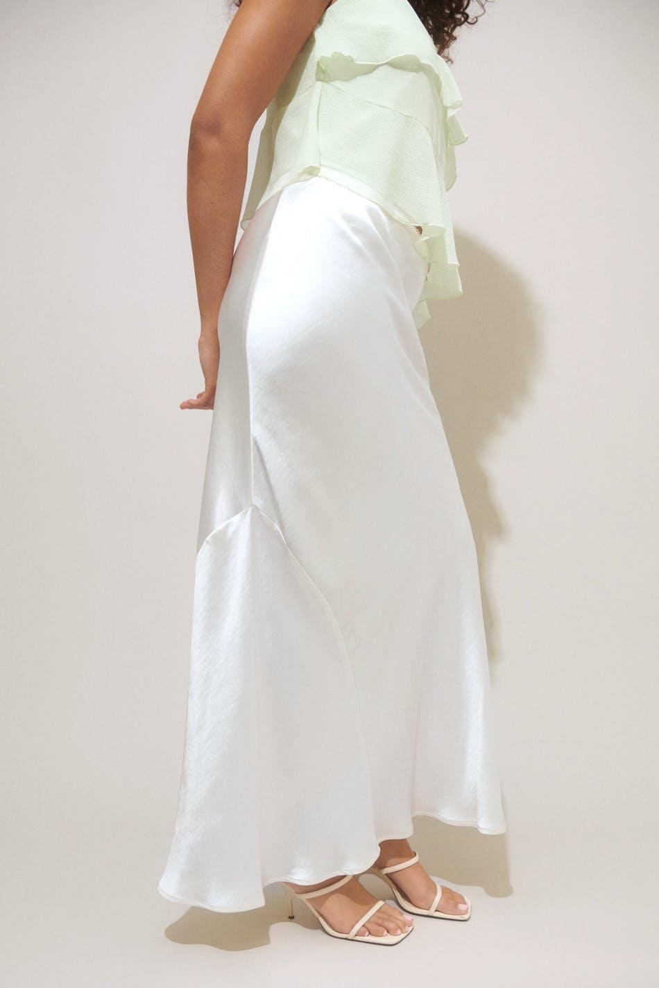 Satin mermaid maxi skirt