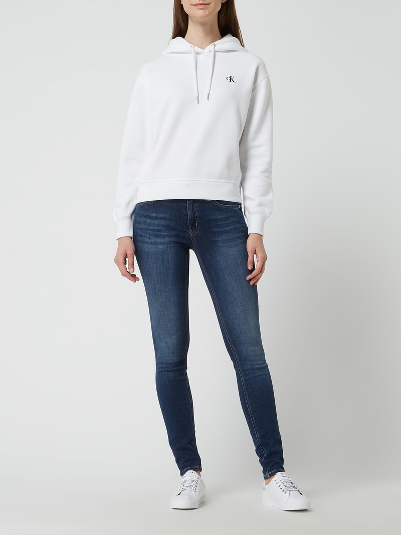 Skinny Fit Mid Rise Jeans mit Stretch-Anteil  in jeans meliert