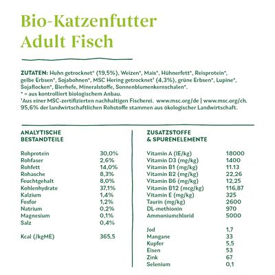 Yarrah Bio mit Fisch