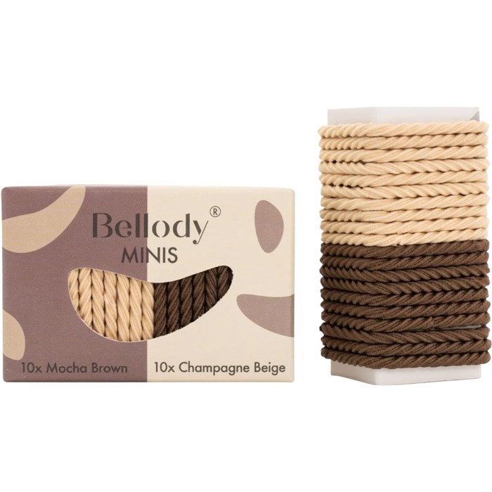 Haargummi Set Mocha Brown & Champagne Beige