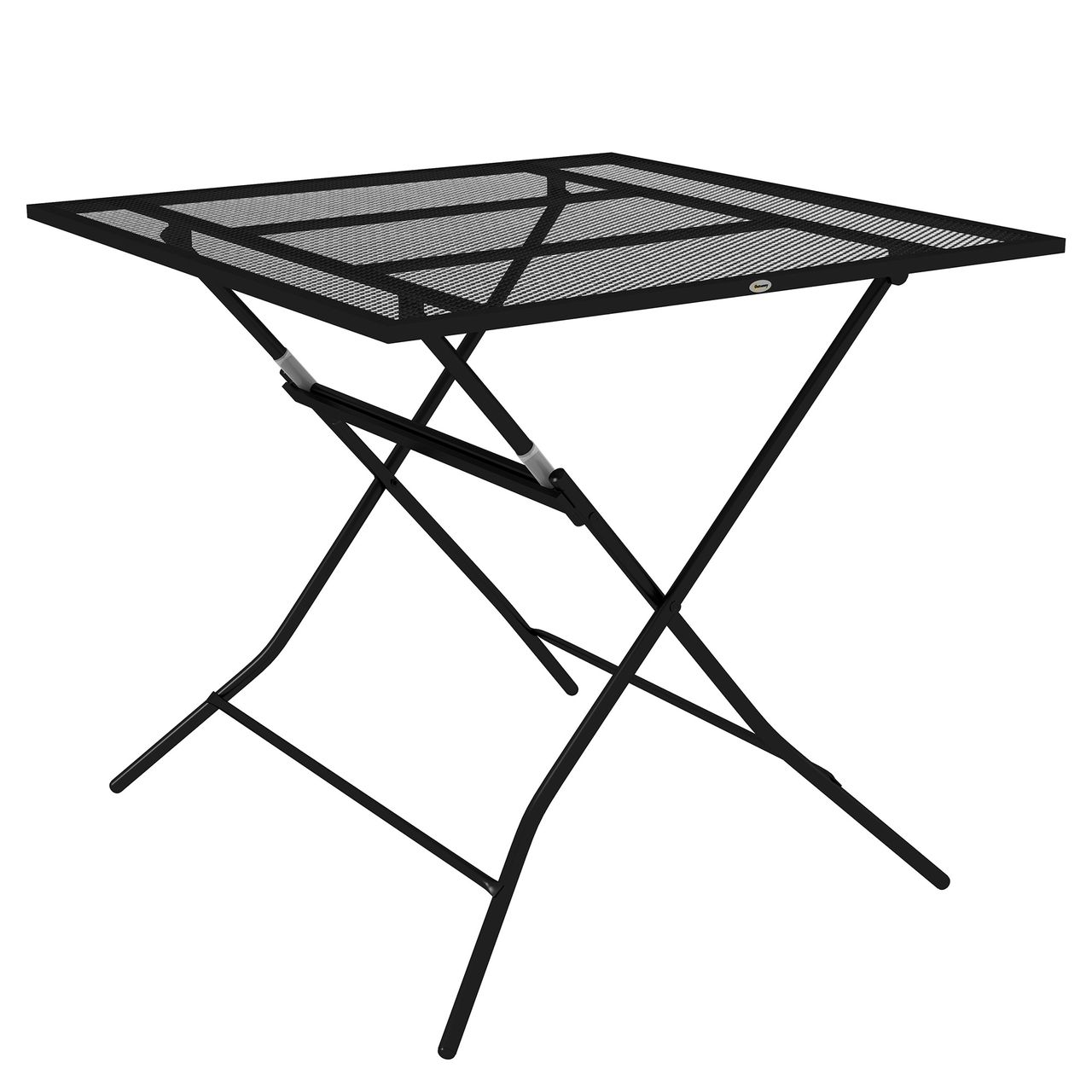 Outsunny Gartentisch Klappbarer Balkontisch Quadratischer Beistelltisch, Schwarz