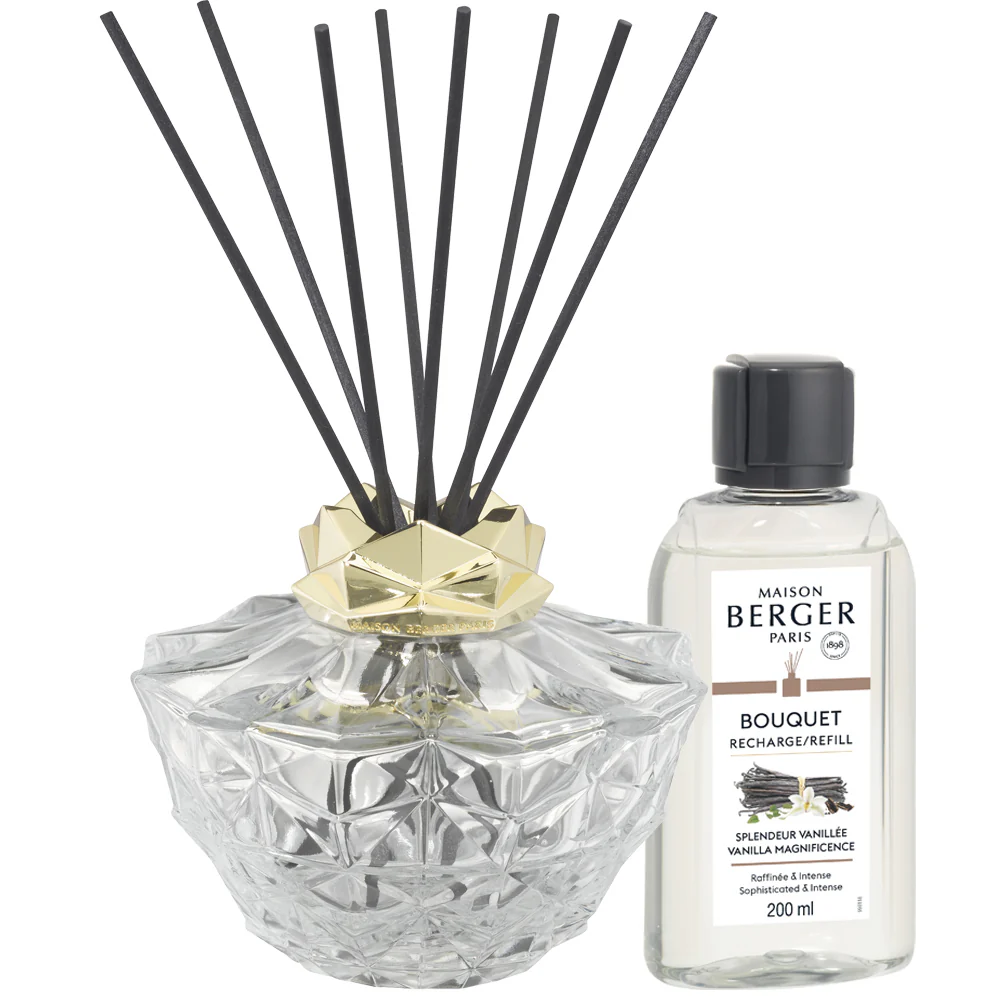 Parfymert bukett KALI Bouquet Box Transparent - Vanilla Splendour - Parfymediffuser