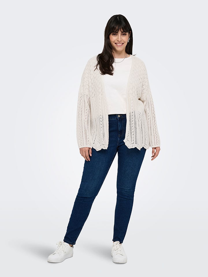 ONLY Carmakoma Cardigan in Creme günstig kaufen