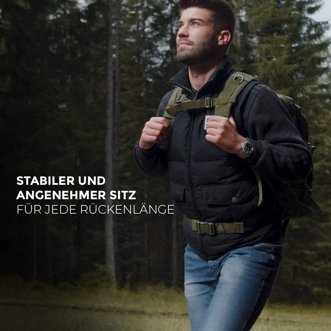 MNT10 Wanderrucksack Taktischer Outdoor Rucksack 28L & 40L I Army Backpack für Reisen, Taktischer Rucksack Herren, Damen I US Cooper Rucksack