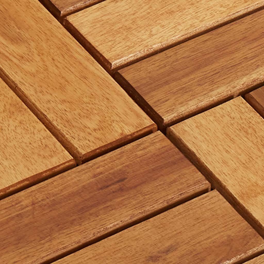 Teppichboden 10 x Fliese aus Akazienholz 30 x 30 cm, vidaXL, Höhe: 240 mm