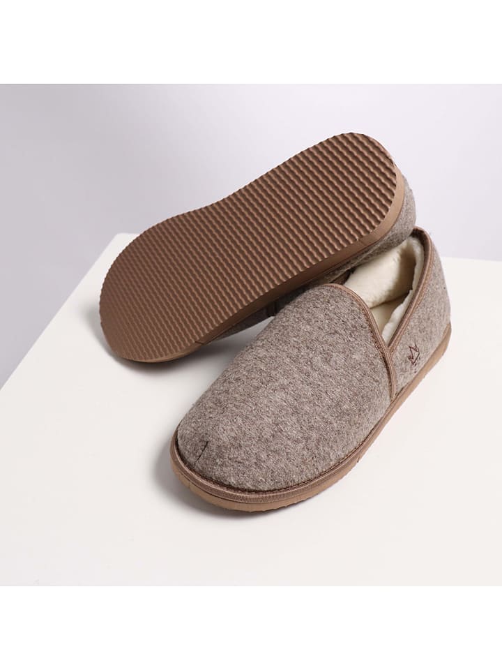 Kaiser Naturfellprodukte H&L Lammfell-Hausschuhe in Beige günstig kaufen