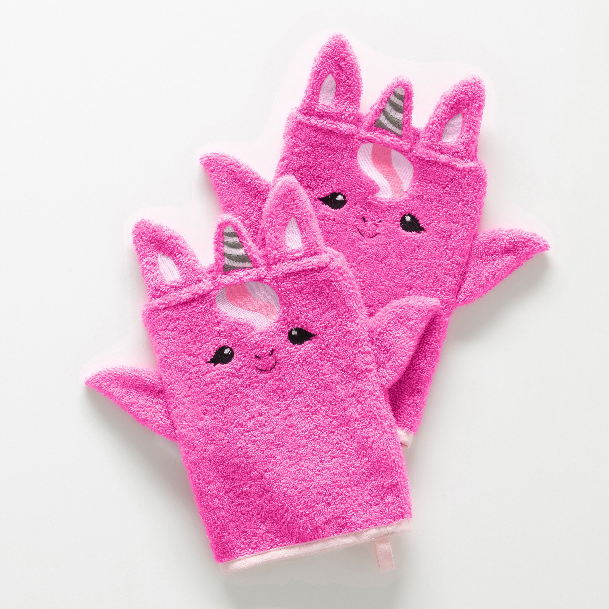 Collection éponge enfant brodée licorne coton