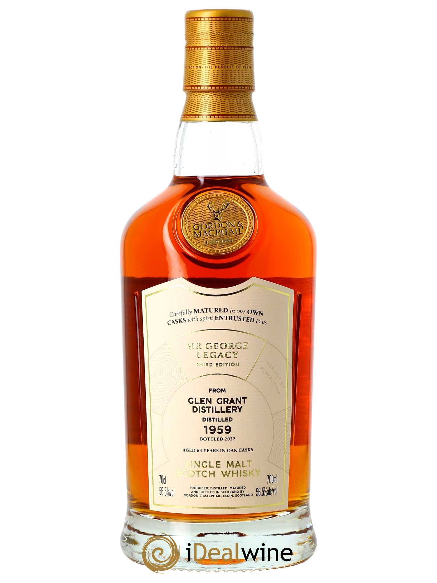 Whisky Glen Grant 63 ans Mr George Legacy (3rd Edition) Gordon & Macphail (70cl) 1959 - Lot de 1 Bouteille