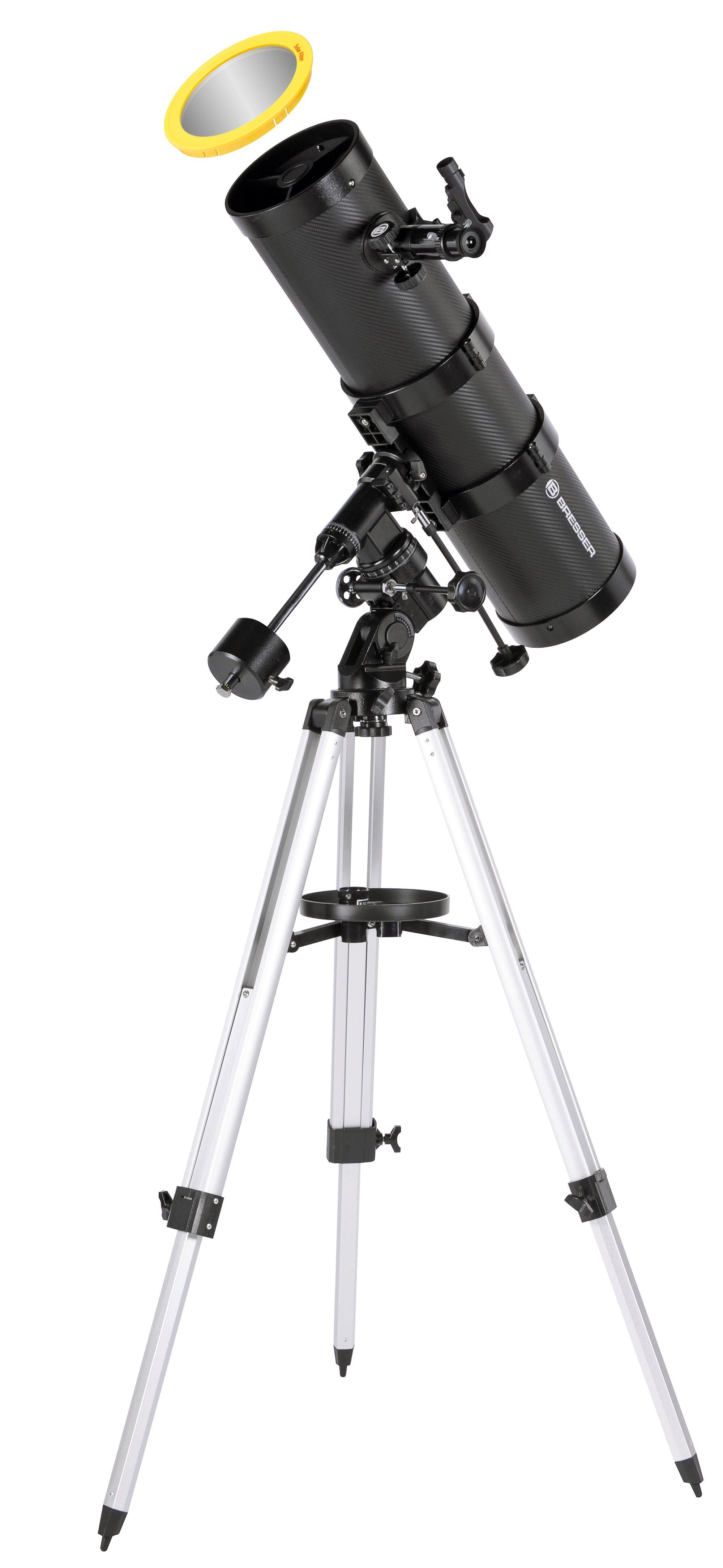 BRESSER Teleskop Spica Plus 130/1000 EQ Spiegelteleskop inkl. Zubehör Set