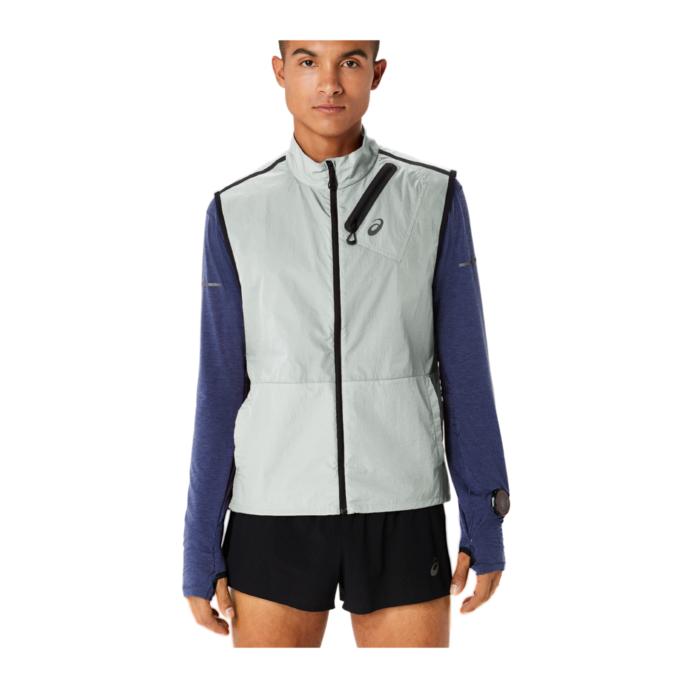 Asics Metarun Packable Weste Grau F021