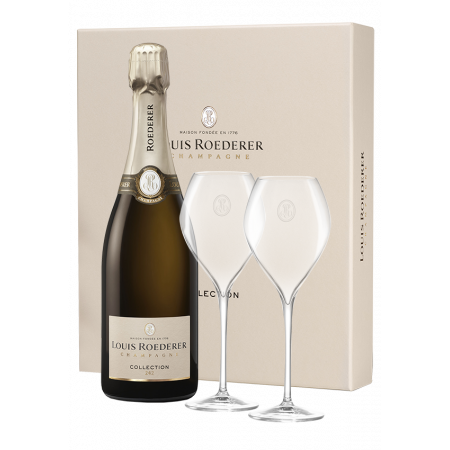 CHAMPAGNE LOUIS ROEDERER - COLLECTION 244 - COFFRET 2 FLUTES