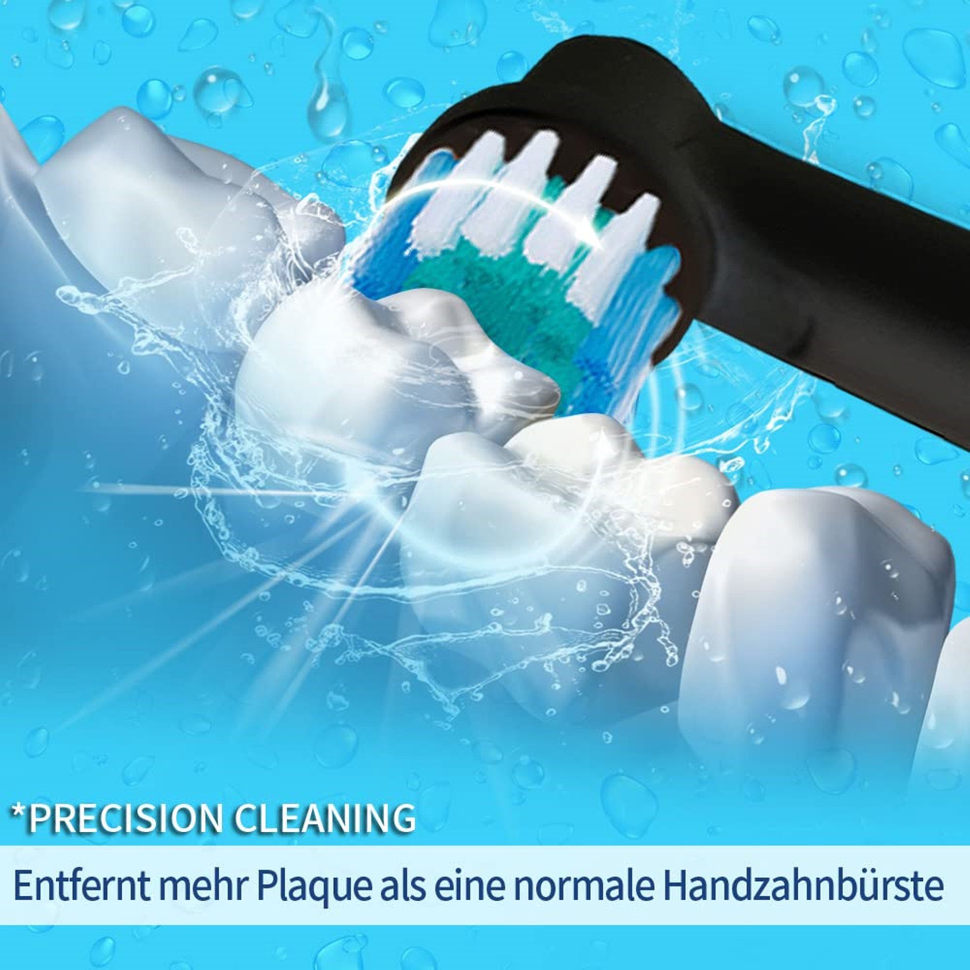 Tisoutec Aufsteckbürsten Standard-Bürstenköpfe Kompatibel mit ORAL B-Modellen, mit Precision Clean,3D Whitening,Sensitive Clean,Tiefenreinigung,Zahnbürsten Aufsätze für Zahnbürsten oral b,Aufsteckbürsten für Schallzahnbürsten Ersatzbürsten Standard-B