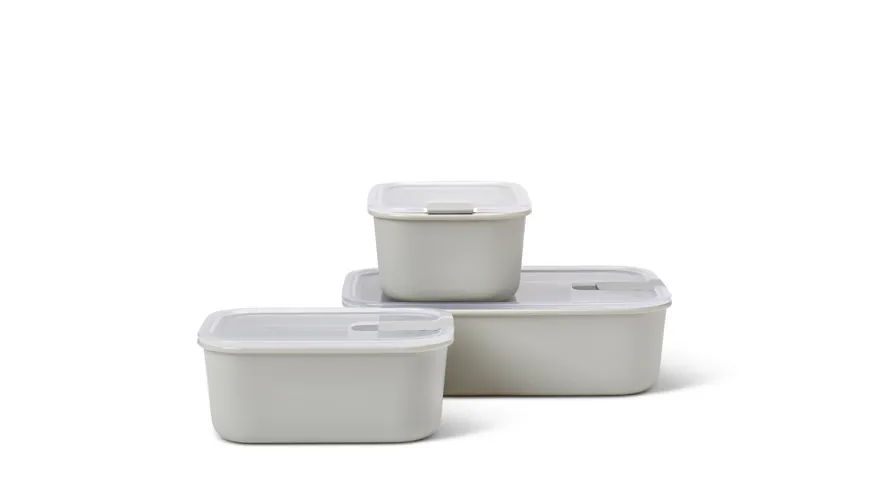 MEPAL Set Frischhaltedose EasyClip 3-tlg. Nordic white