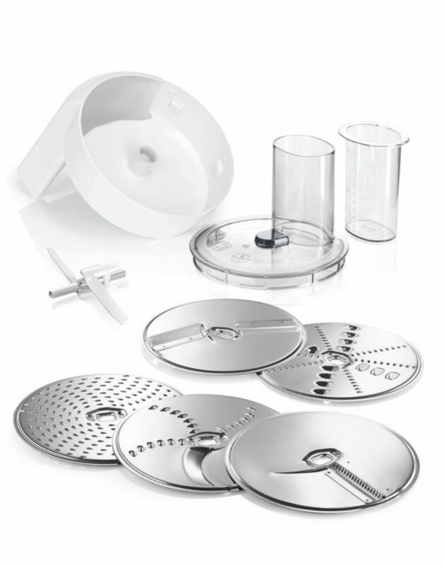 BOSCH Durchlaufschnitzler MUZ5VL1 Kunststoff, Edelstahl Silber, Weiß