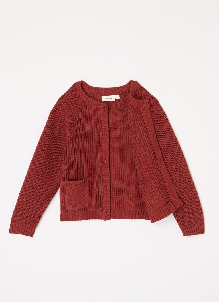 Lil' Atelier Lis chunky knitted cardigan made of organic cotton